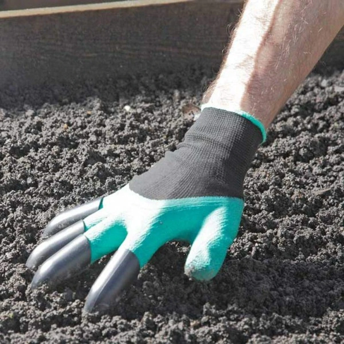 Garden Gloves with ABS Plastic & Rubber Polyester