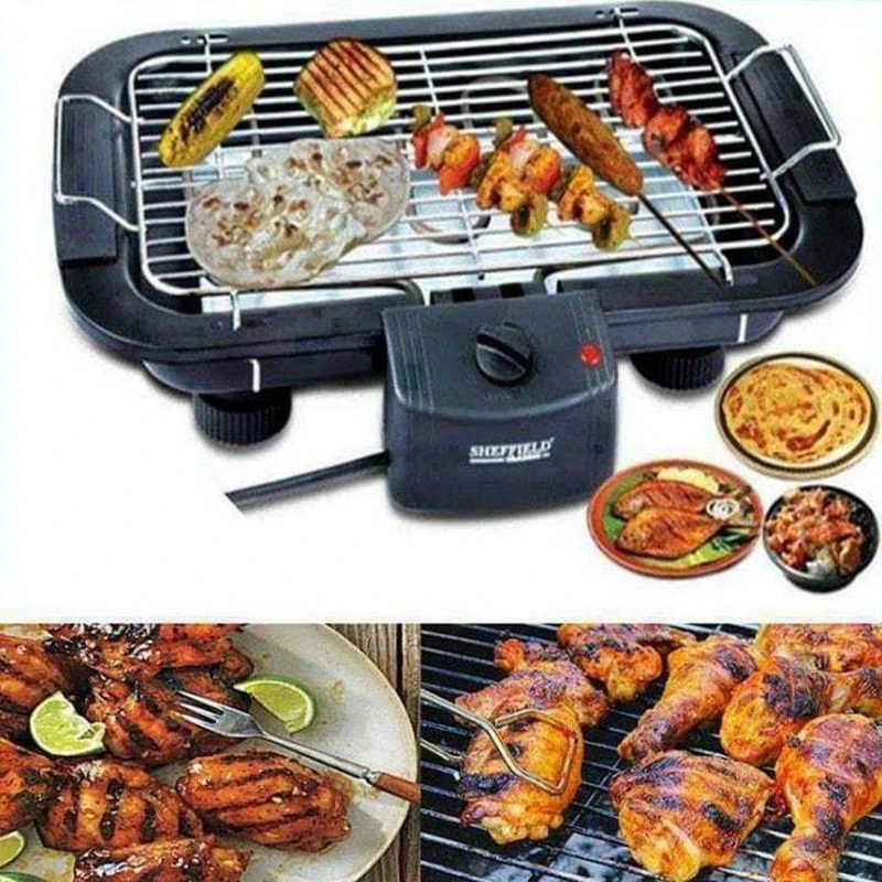 Electric BBQ Grill Machine - Black