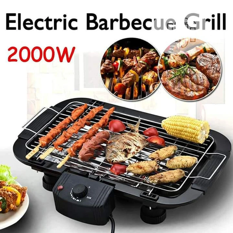 Electric BBQ Grill Machine - Black - Image 3