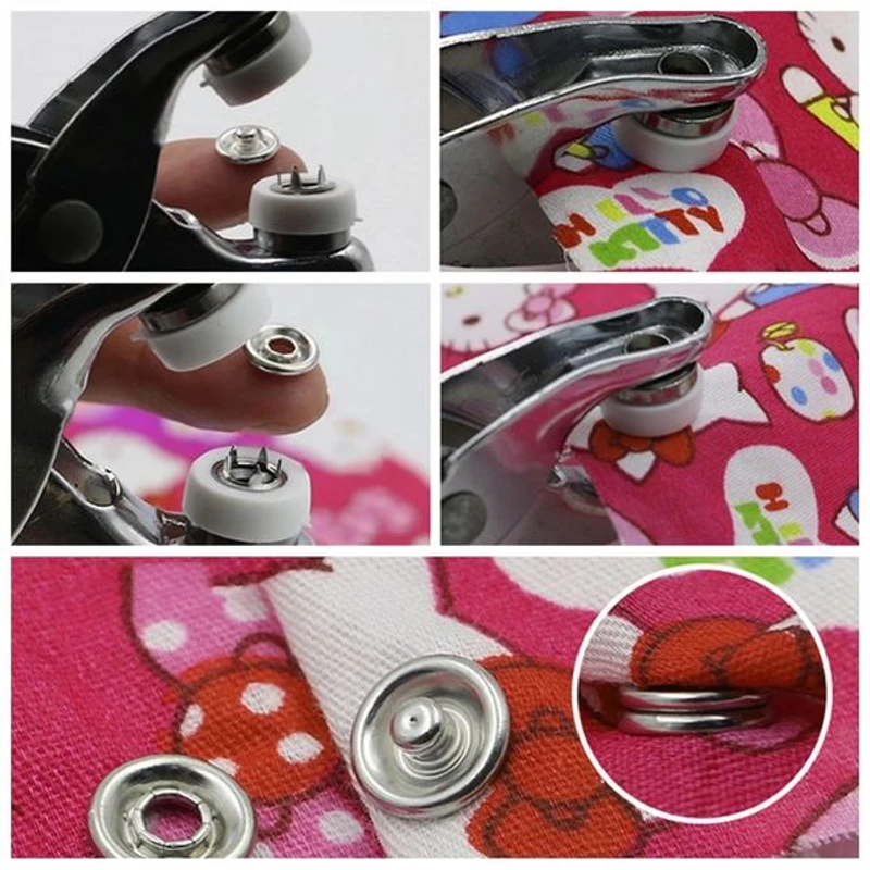 (২০০ পিস বোতাম সহ)Hand Pressure Pliers For Prong Snap Button - Image 3