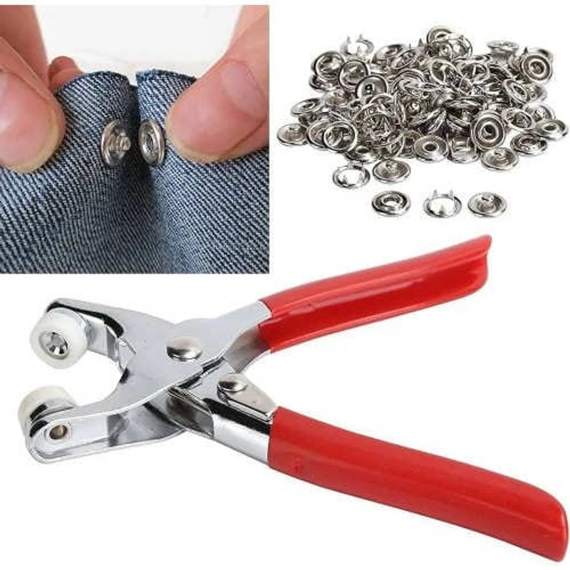 (২০০ পিস বোতাম সহ)Hand Pressure Pliers For Prong Snap Button