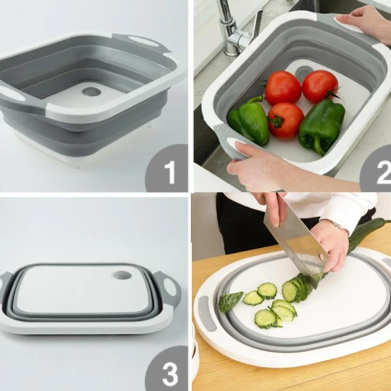 Multifunction Foldable Chopping Board Washing Basket