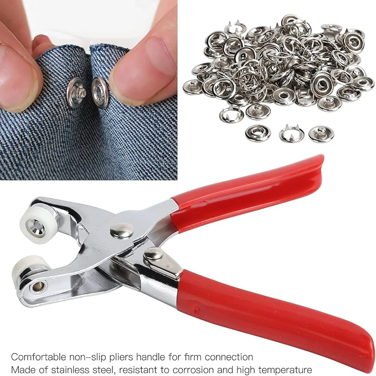 Hand Pressure Pliers For Prong Snap Button